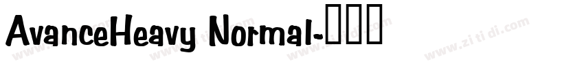 AvanceHeavy Normal字体转换